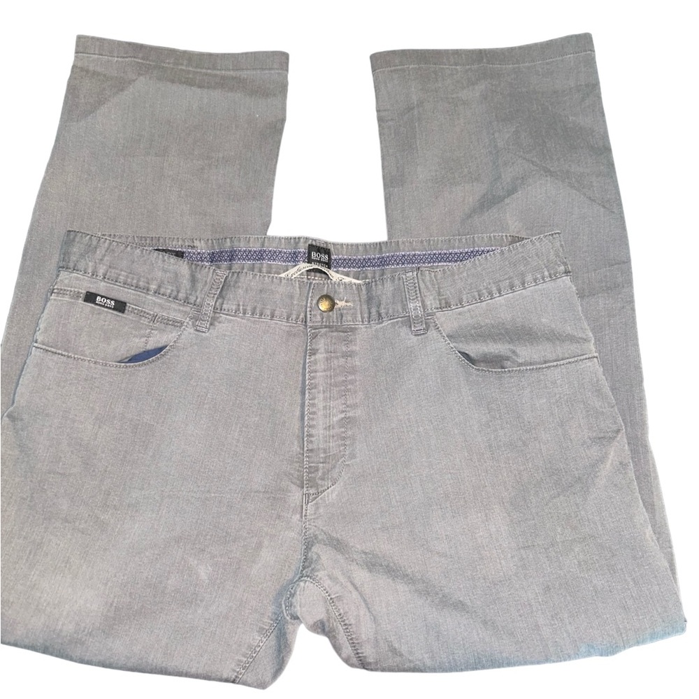 Boss Hugo Boss Men Stretch Pants Gray 38x30